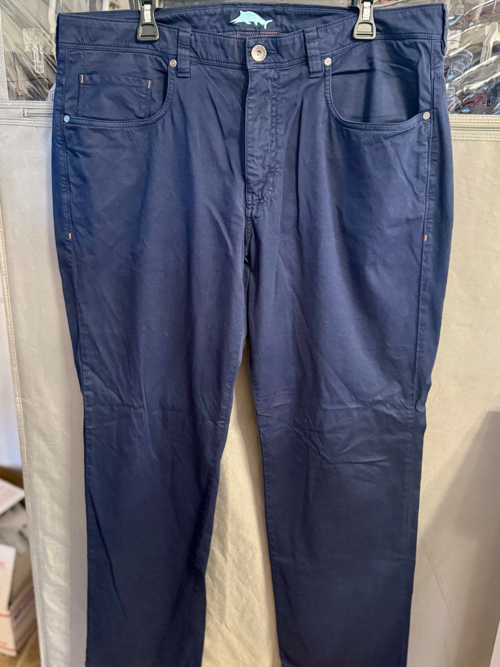 Tommy Bahama Navy Blue Casual Trousers 38x32 Cotton Blend